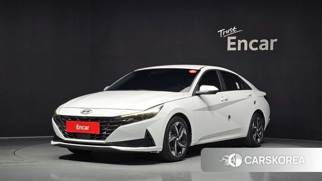 Hyundai Avante Hybrid (CN7) 2022 Белый из Кореи