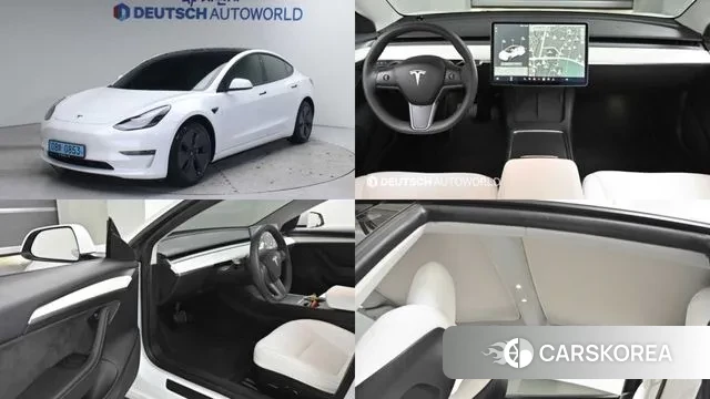 Tesla Model 3 2022 Белый из Кореи