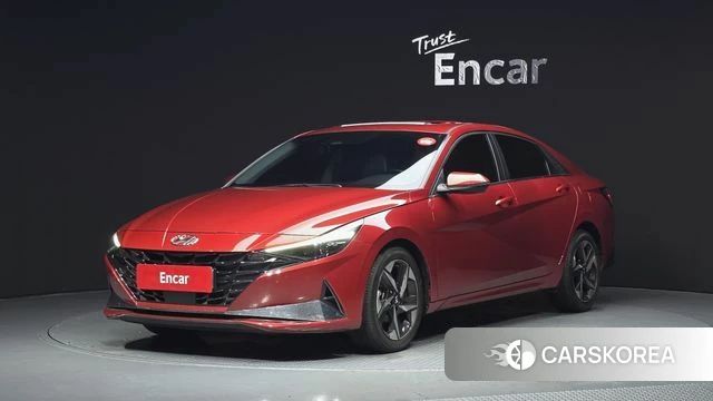 Hyundai Avante (CN7) 2021 Красный из Кореи