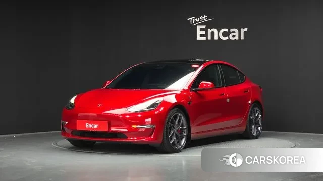 Tesla Model 3 2021 Красный из Кореи