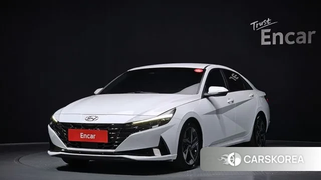 Hyundai Avante Hybrid (CN7) 2021 Белый из Кореи