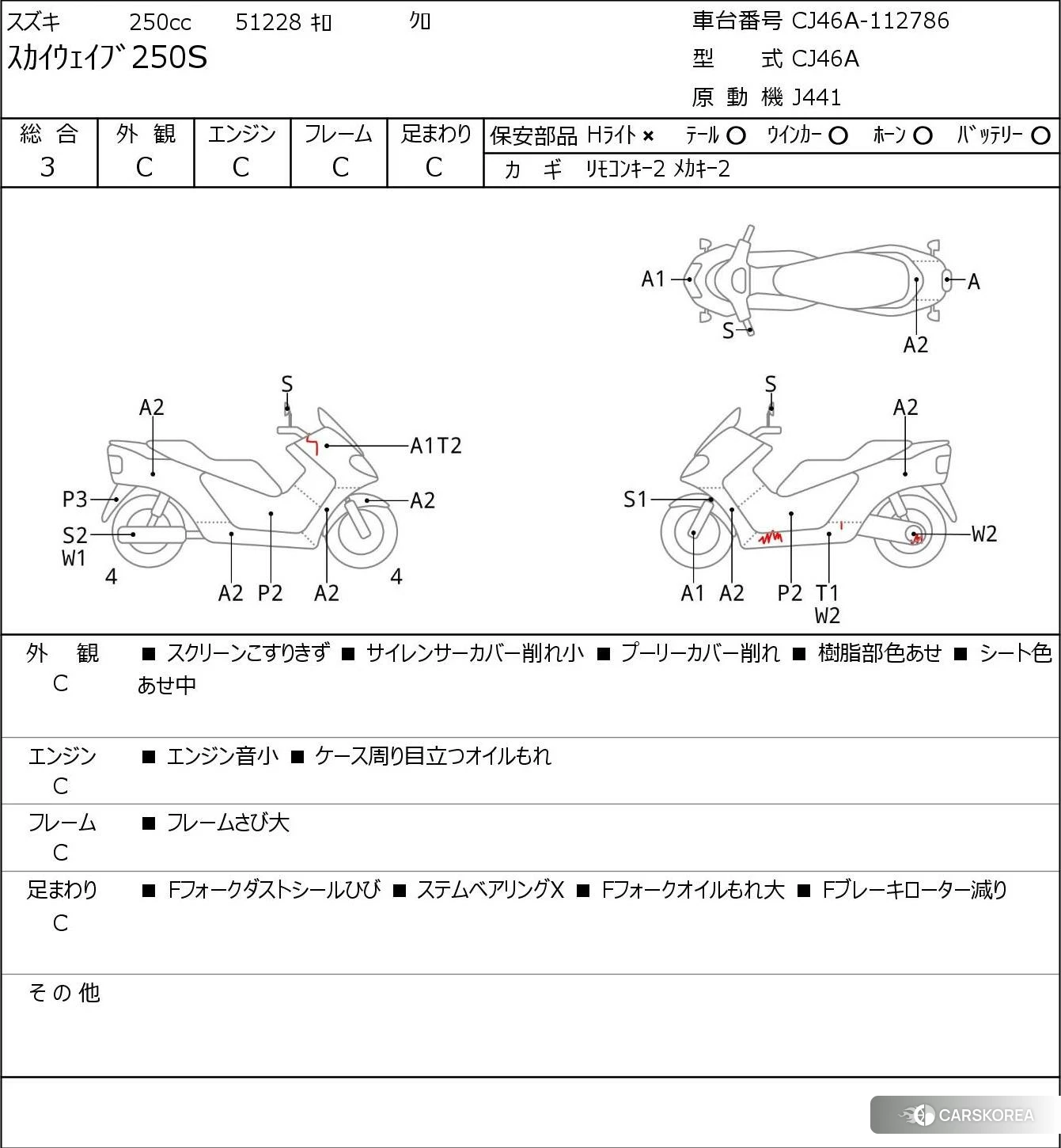 Проданный Suzuki SKYWAVE 250S id 4205980 из Японии, фото 5