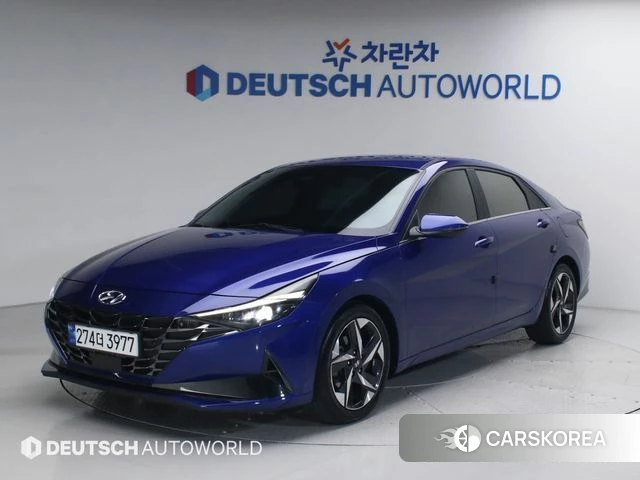 Hyundai Avante (CN7) 2020 Синий из Кореи
