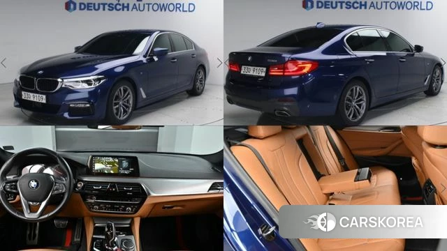 BMW 5 Series (G30) 2018 Синий из Кореи