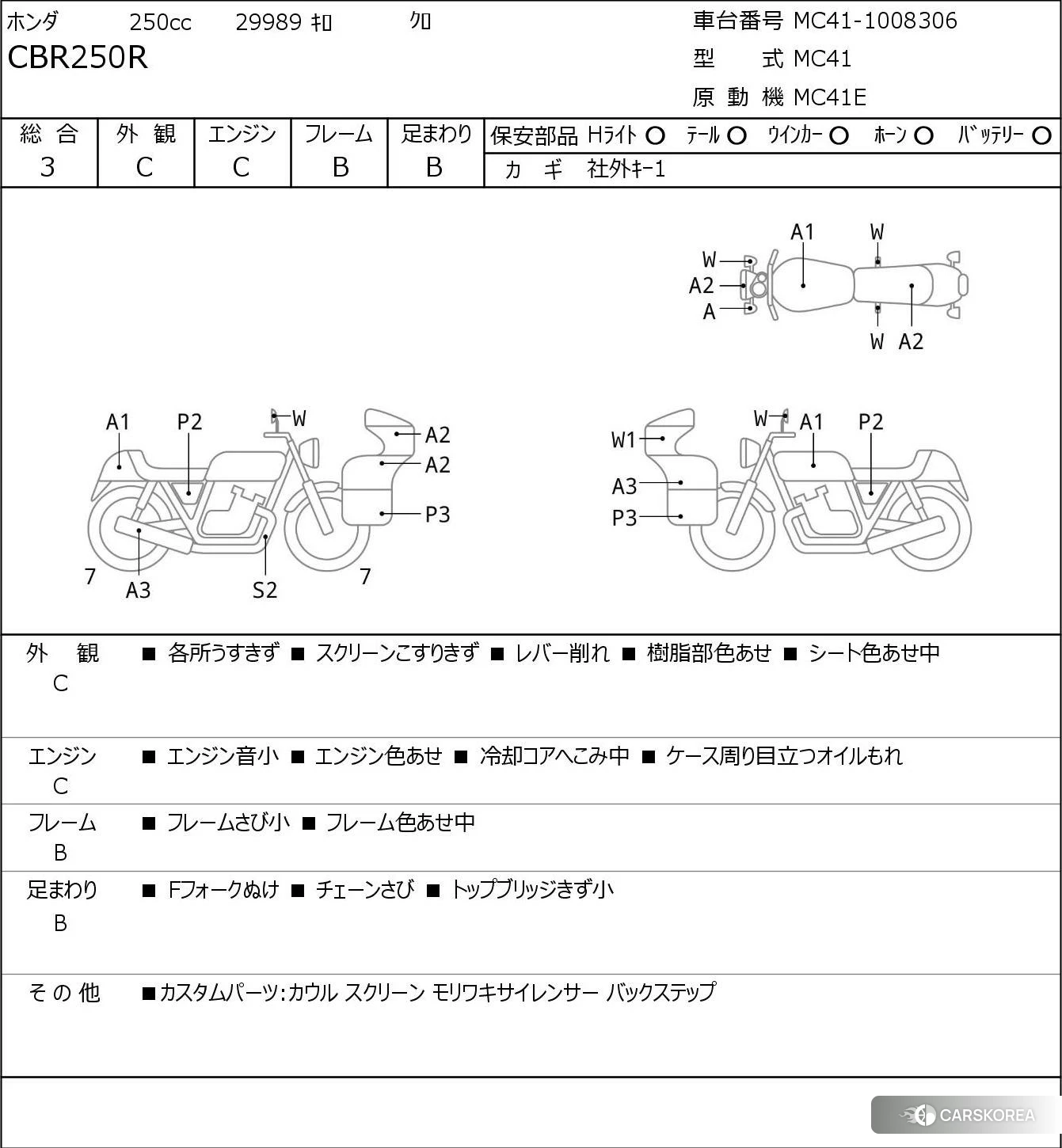 Проданный Honda CBR250R id 3970315 из Японии, фото 5