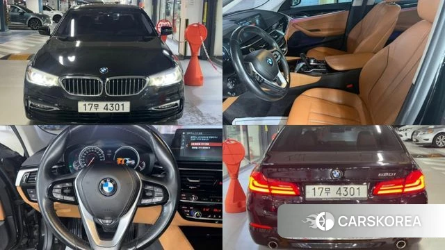 BMW 5 Series (G30) 2018 Черный из Кореи
