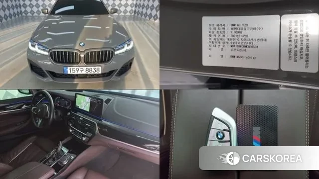 BMW 5 Series (G30) 2021 Серебристо-серый из Кореи