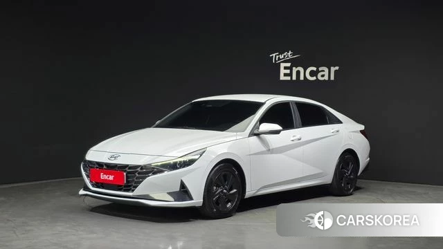 Hyundai Avante Hybrid (CN7) 2021 Белый из Кореи