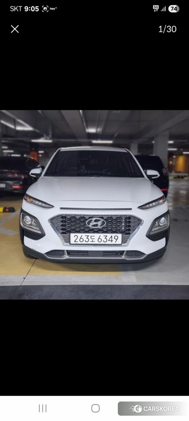 Hyundai Kona 2019 Белый из Кореи