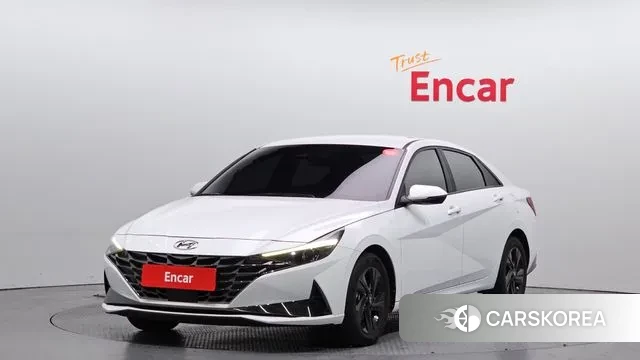 Hyundai Avante Hybrid (CN7) 2021 Белый из Кореи