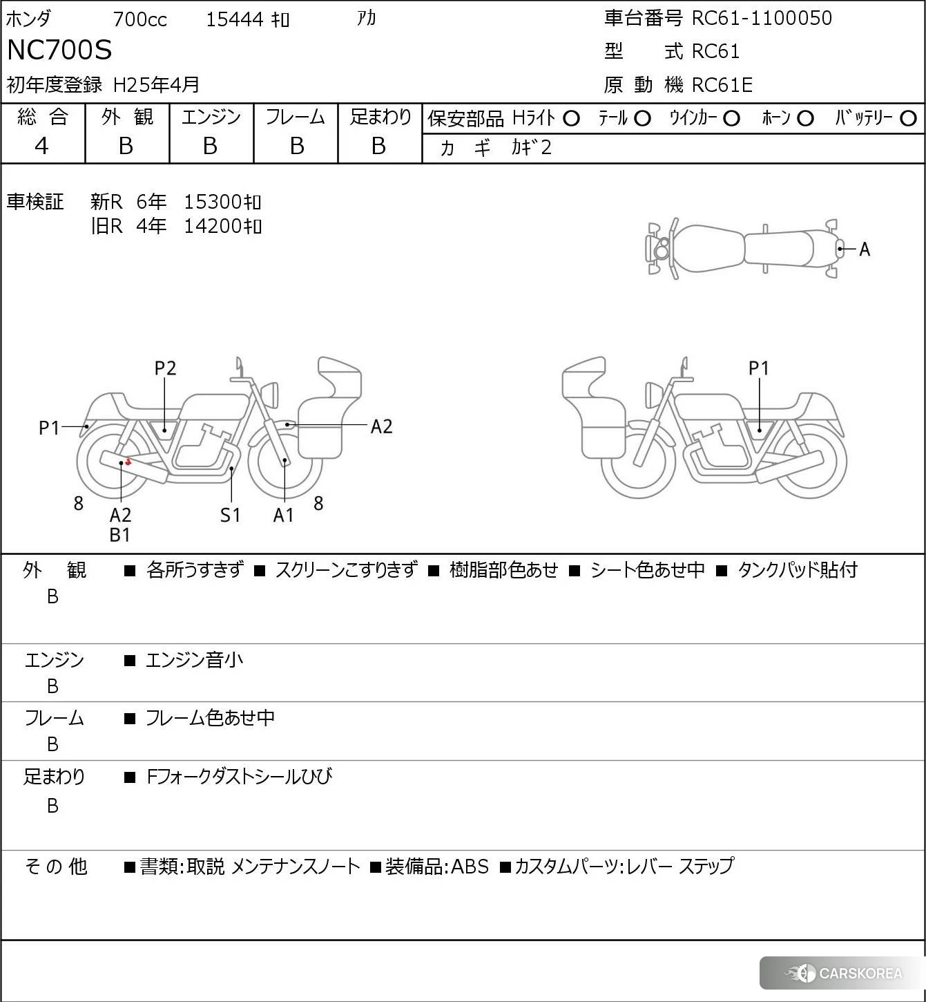 Проданный Honda NC700S id 4206477 из Японии, фото 5