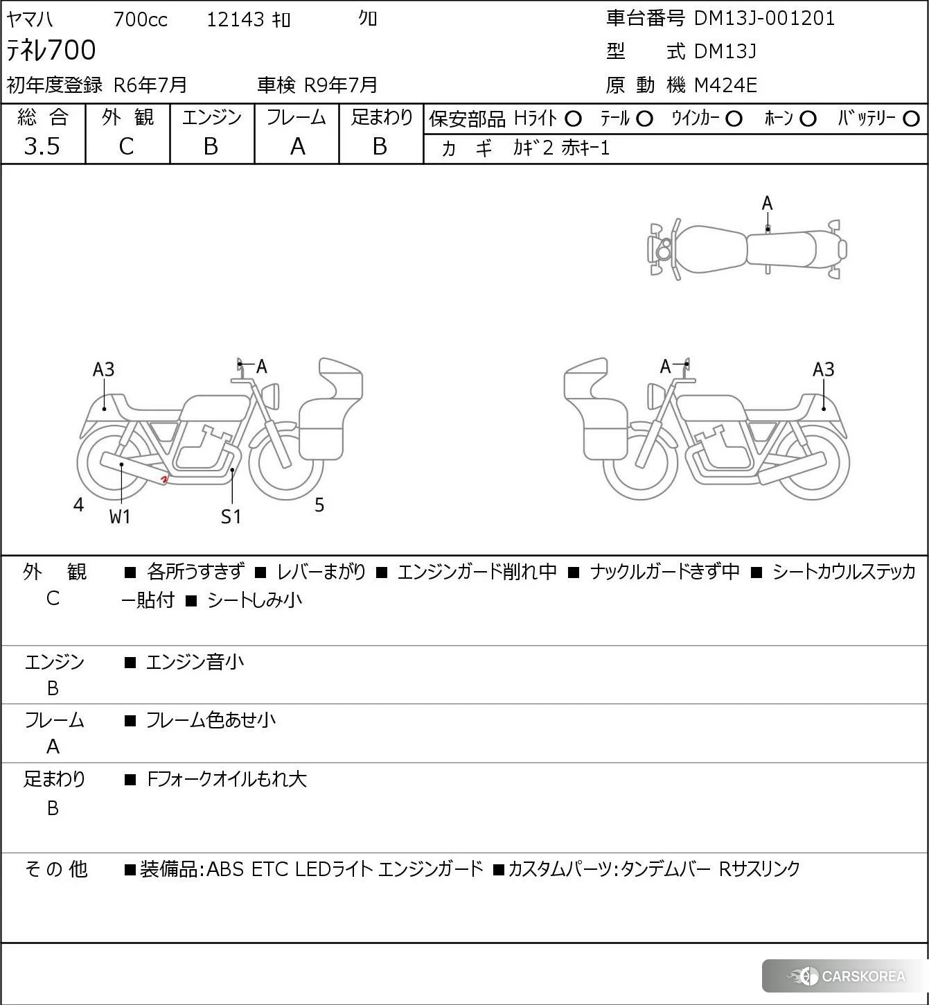 Yamaha XT690Z TENERE 700 2024 из Японии, фото 5