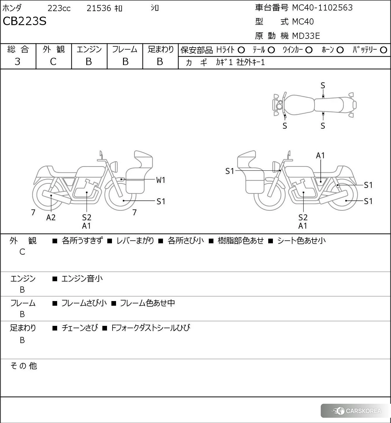 Проданный Honda CB223S id 3950087 из Японии, фото 5