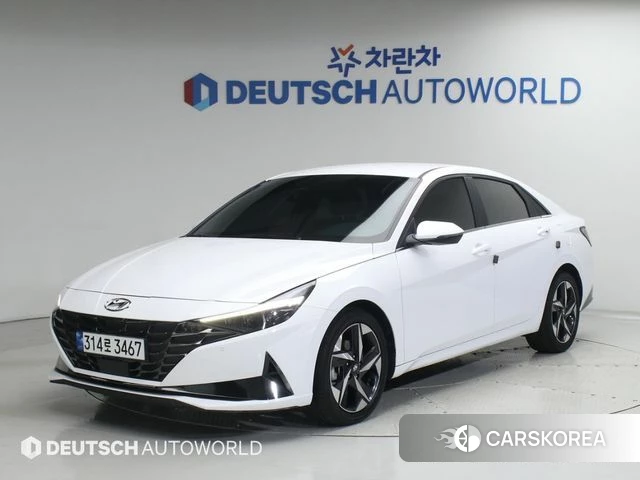 Hyundai Avante (CN7) 2023 Белый из Кореи