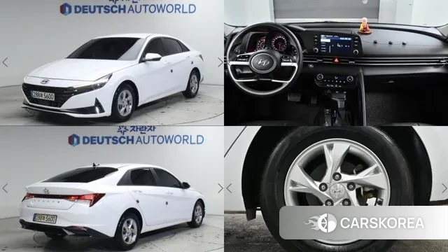 Hyundai Avante (CN7) 2022 Белый из Кореи