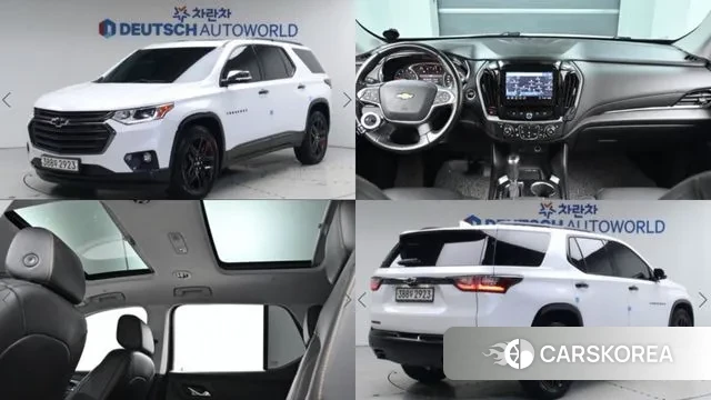 Chevrolet (GM Daewoo) Traverse 2020 Белый из Кореи