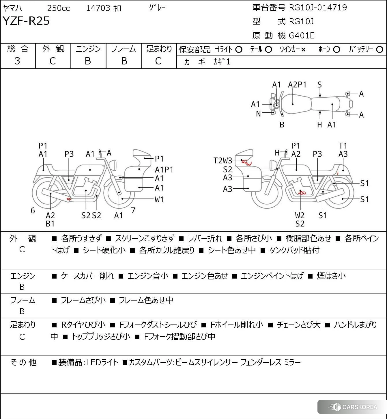 Yamaha YZF-R25 2016 из Японии, фото 5