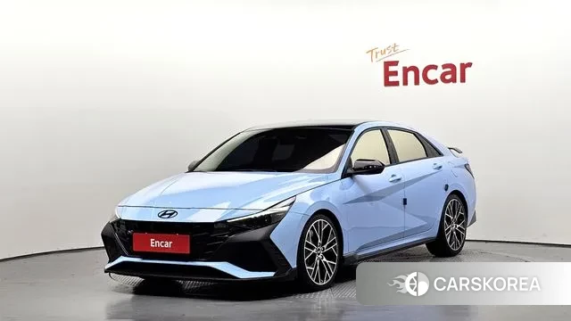 Hyundai Avante (CN7) 2021 Небесно-голубой из Кореи
