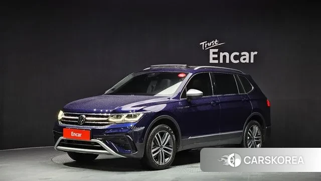 Volkswagen Tiguan Allspace 2023 Синий из Кореи