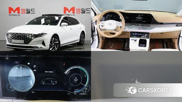 Hyundai The New Grandeur IG Hybrid 2019 Белый из Кореи