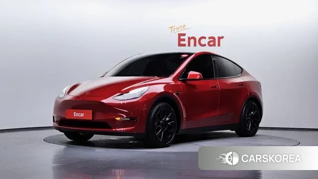 Tesla Model Y 2021 Красный из Кореи