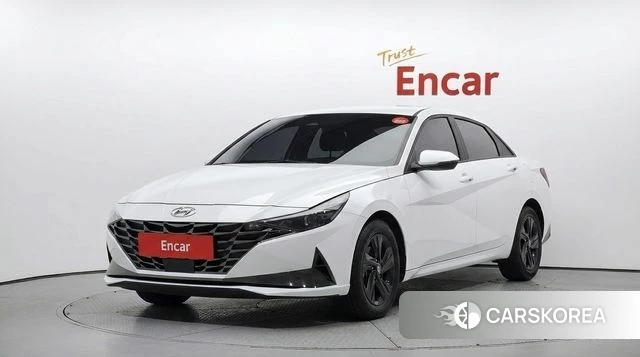 Hyundai Avante Hybrid (CN7) 2023 Белый из Кореи