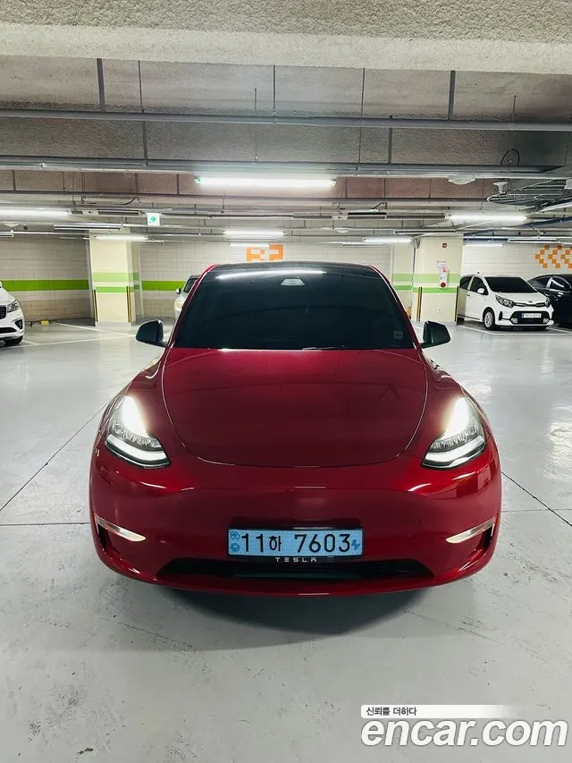 Tesla Model Y 2021 Красный из Кореи
