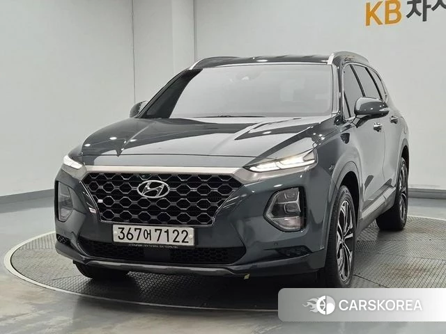 Hyundai Santa Fe TM 2018 Небесно-голубой из Кореи
