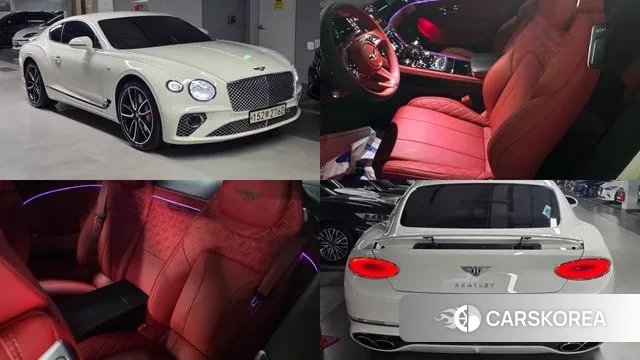 Bentley Continental GT 3rd Generation 2022 Белый из Кореи