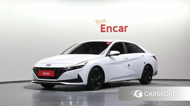 Hyundai Avante Hybrid (CN7) 2021 Белый из Кореи