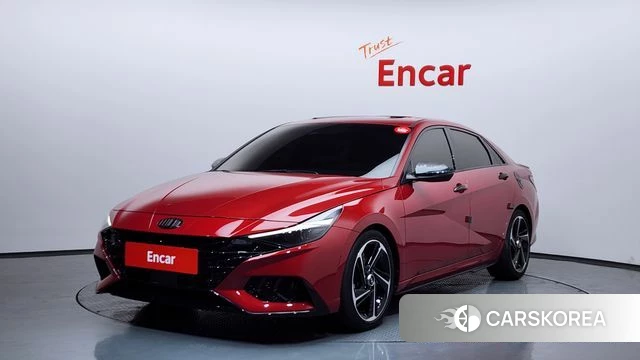 Hyundai Avante (CN7) 2020 Красный из Кореи