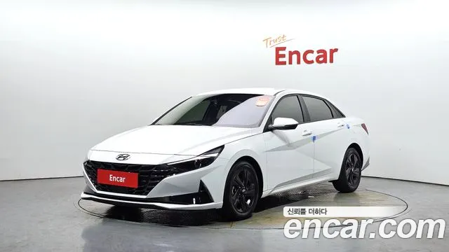 Hyundai Avante Hybrid (CN7) 2021 Белый из Кореи