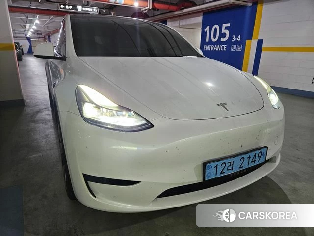 Tesla Model Y 2023 Белый из Кореи