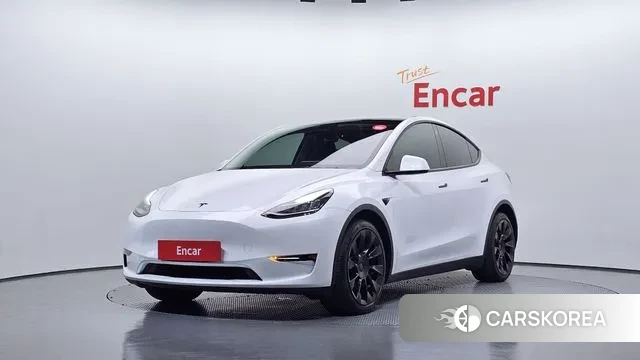 Tesla Model Y 2021 Белый из Кореи