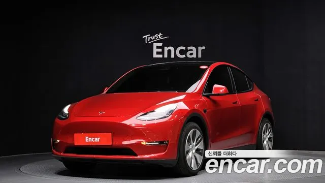 Tesla Model Y 2021 Красный из Кореи