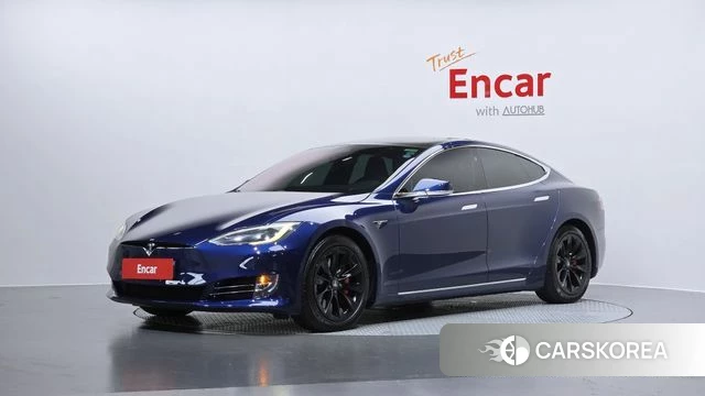 Tesla Model S 2018 Синий из Кореи