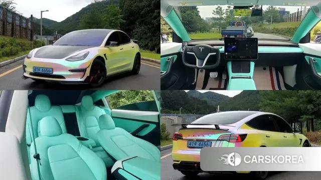 Tesla Model 3 2020 Синий из Кореи