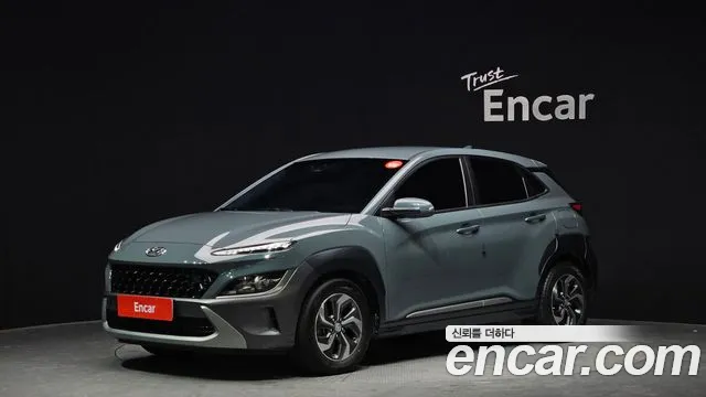 Hyundai The New Kona Hybrid 2021 Темно-зеленый из Кореи