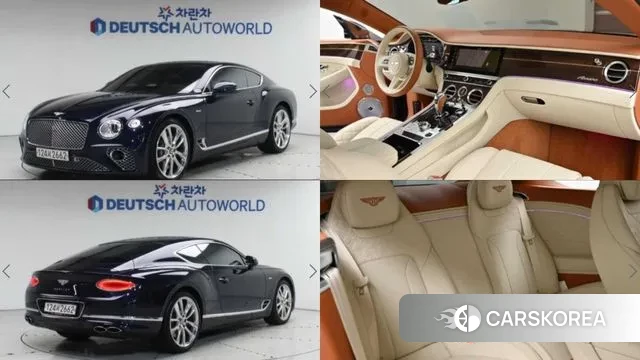 Bentley Continental GT 3rd Generation 2023 Синий из Кореи