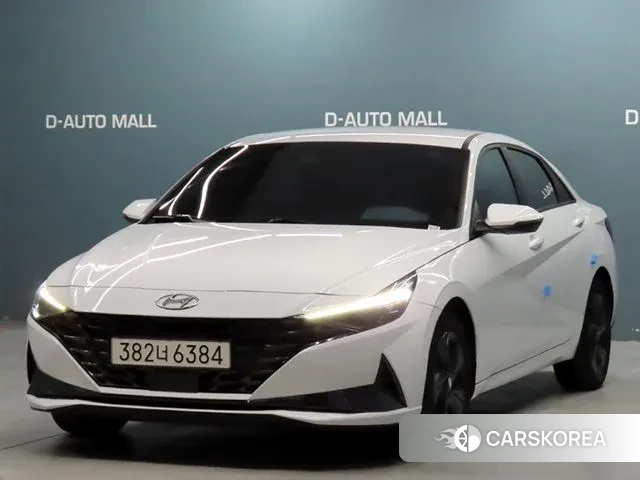 Hyundai Avante Hybrid (CN7) 2023 Белый из Кореи