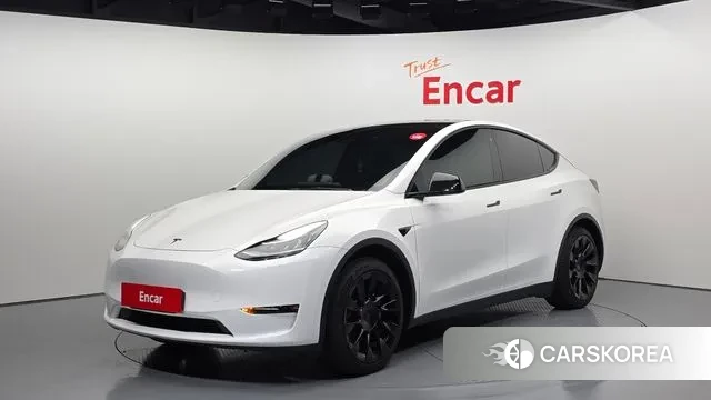 Tesla Model Y 2021 Белый из Кореи