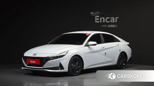 Hyundai Avante Hybrid (CN7) 2021 Белый из Кореи