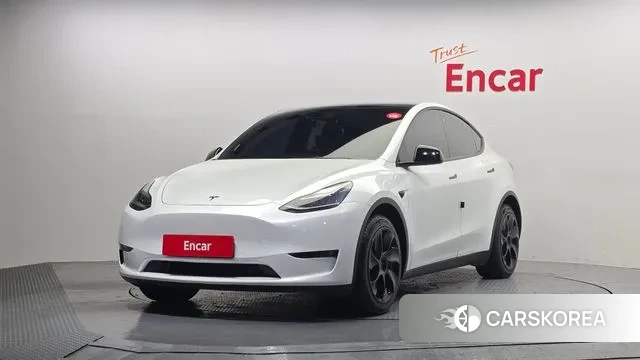 Tesla Model Y 2021 Белый из Кореи