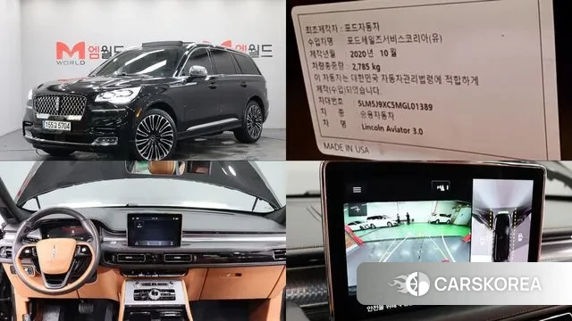 Lincoln Aviator 2nd generation 2020 Черный из Кореи