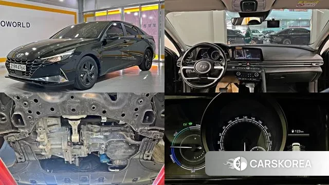 Hyundai Avante Hybrid (CN7) 2020 Черный из Кореи