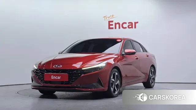 Hyundai Avante Hybrid (CN7) 2022 Красный из Кореи