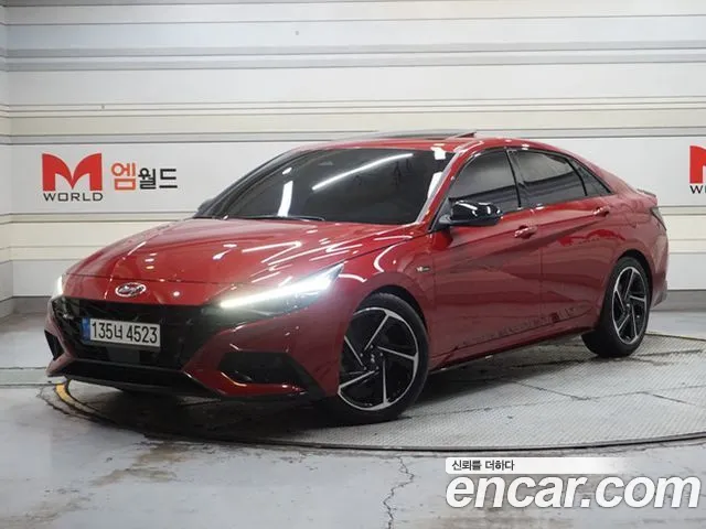 Hyundai Avante (CN7) 2020 Красный из Кореи