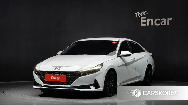 Hyundai Avante Hybrid (CN7) 2021 Белый из Кореи