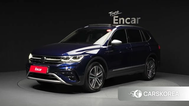 Volkswagen Tiguan Allspace 2023 Синий из Кореи