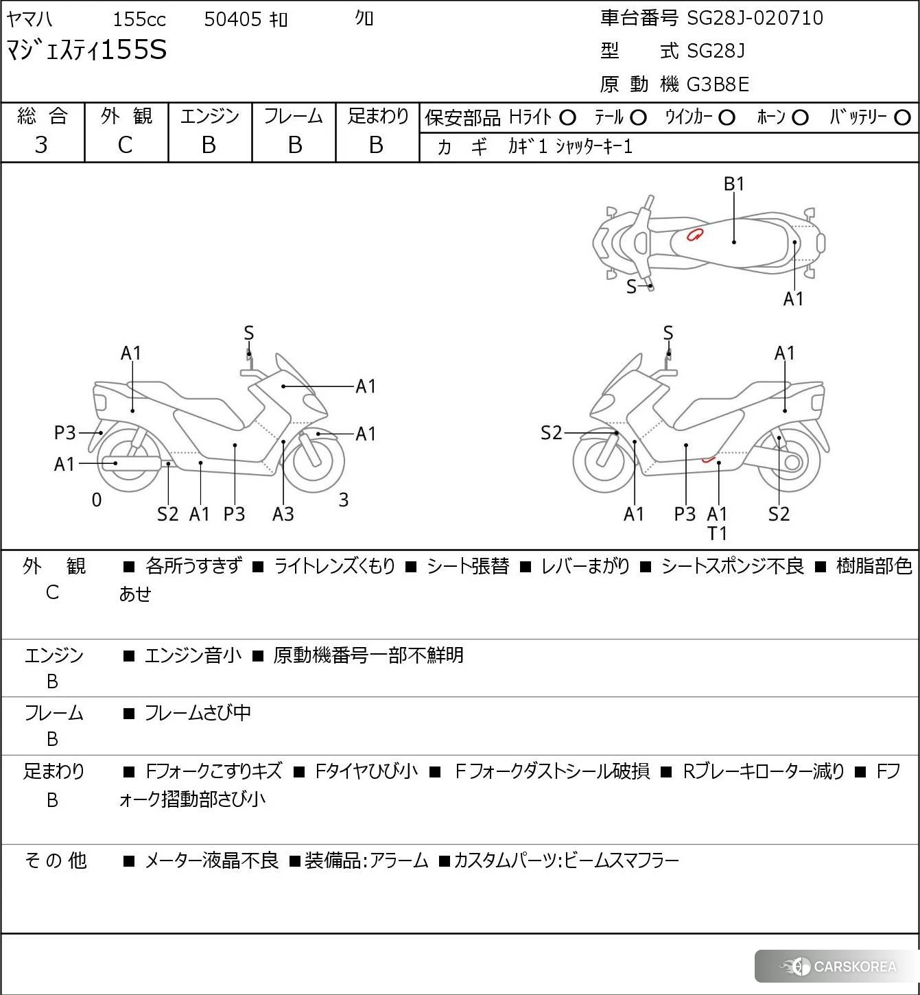 Yamaha MAJESTY 155S 2016 из Японии, фото 5